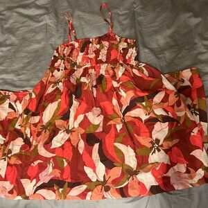 A New Day Dress Womens X-SMALL Red Floral Sleeveless